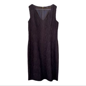 Elie Tahari DARK Brown Snake Skin V-neck Dress